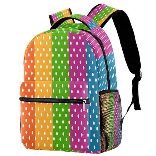 Sac à dos d'école pour adolescentes filles garçons à pois