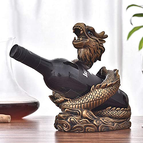 Soporte para botellas de vino dragón chino creativo