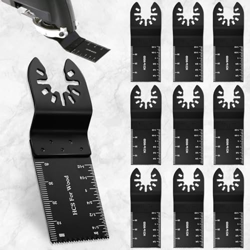 10 Pezzi Lame Utensile Oscillanti Multifunzione, 34 Mm Universale Accessori Lame, Lame Sgancio Rapido, Adatte Per Il Taglio Facile di Quasi Tutti i Metalli, Legno, Plastica e Altri Materiali