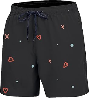 Running Shorts Men's Baggy Shorts Casual Double Layer Quick Dry Beach Trousers with Pockets for Surfing Loose Summer Shorts Beach Shorts Men's Short Shorts