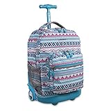 J World New York Sunrise Rolling Backpack Backpack, MINT TRIBAL