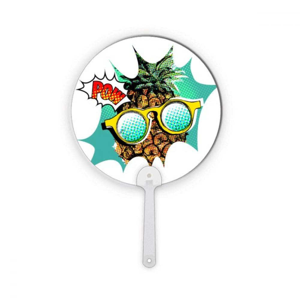 Éventail rond en plastique style coc américain fruits de pin pour artisanat et décorations