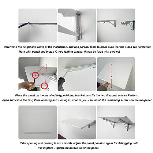 Table murale à abattant peu encombrante avec mécanisme rabattable