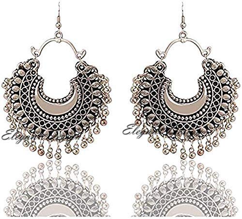 Elegant Design Oxidised Silver Chandbali Earrings for Women & Girls (B08MFFSP7D) Amazon Price History, Amazon Price Tracker