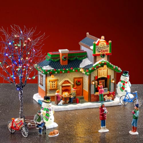 Lemax The Christmas Café Set, House Set, #56675