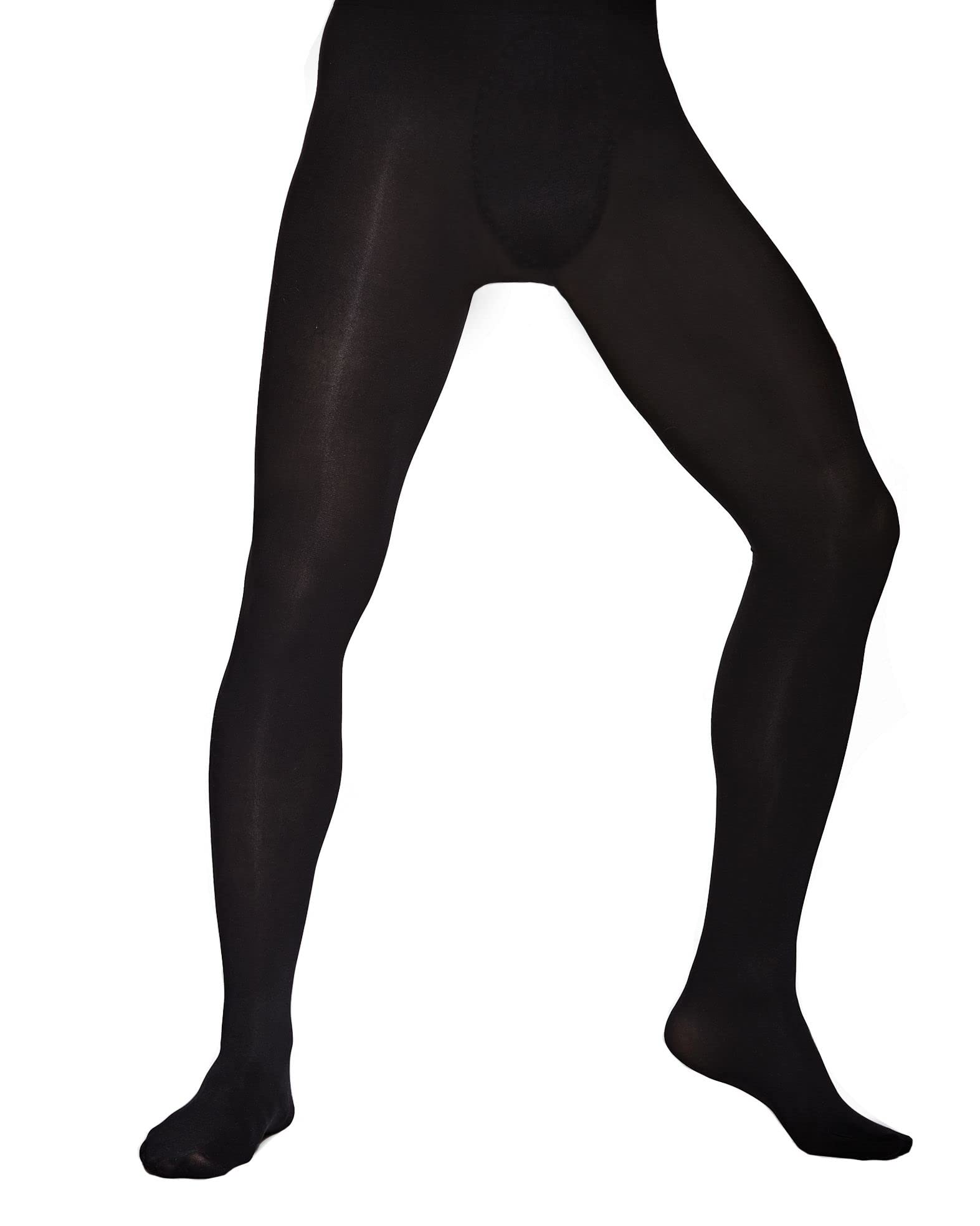 Aurellie Men's Black Opaque Everyday Footed Tights Rocky 60 Denier