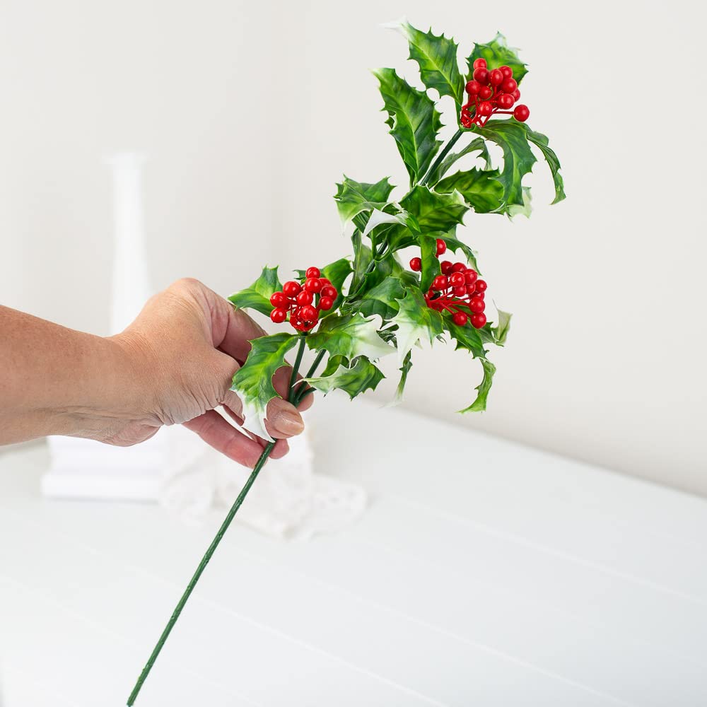 Amazon.com: Factory Direct Craft Holly Plastic Floral Picks (12