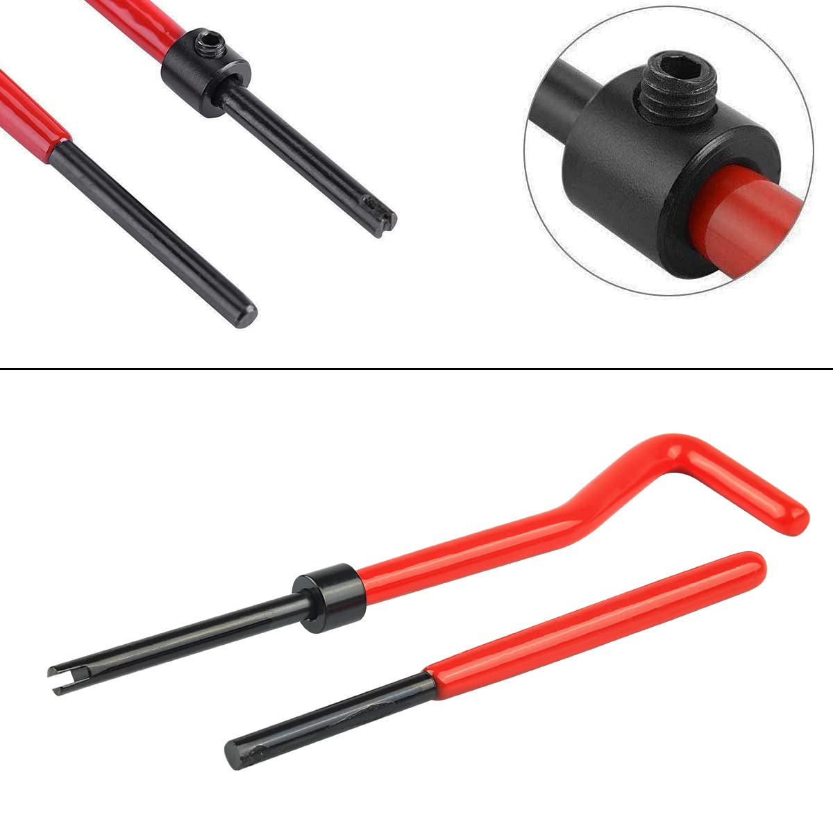 Set di riparazione filettature M6 30 pezzi, set di riparazione filettature, utensile manuale metrico, compatibile, inserto interno a filo, kit elicoidali, manicotto filettato, kit di utensili