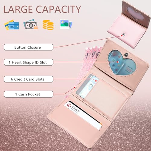 Small Womens Wallet, Cute Cat Tri-Folded Girls Wallet Slim Kawaii Wallet for Teens, Fashion Small Wrist Wallet with Cash Pocket Card Holder ID Window (Cat Blue)2