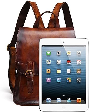 Practical Genuine Leather Backpack for Women, Vintage Stylish Rucksack & Daypack for Travel and Work, Brown (Coffee) - Image 5