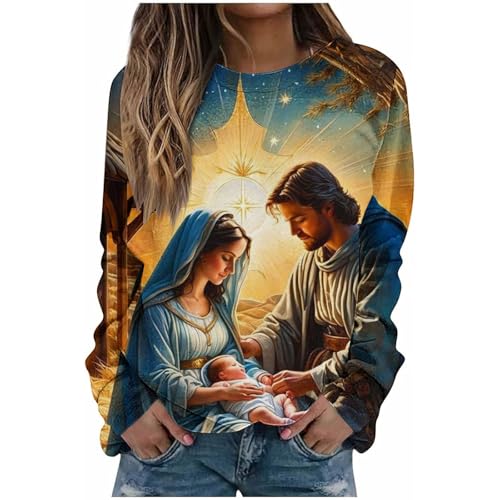 NSICBMNO Thermal Tops Womens Women 5XL Oversized Sweatshirt Women Ribbed Black Jumper Womens Long Funny Christmas Jumper Adult Girls Jumpers Ladies Christmas Tops for UK White