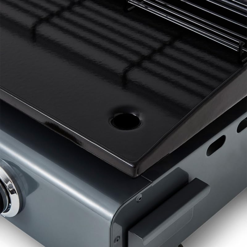 BRASERO BY FAVEX – Plancha gaz Silvia IIG 3 feux – 7,5 kW – Plaque acier émaillé 5 mm – 67 x 34 cm – Jusqu'à 10 convives – Housse incluse