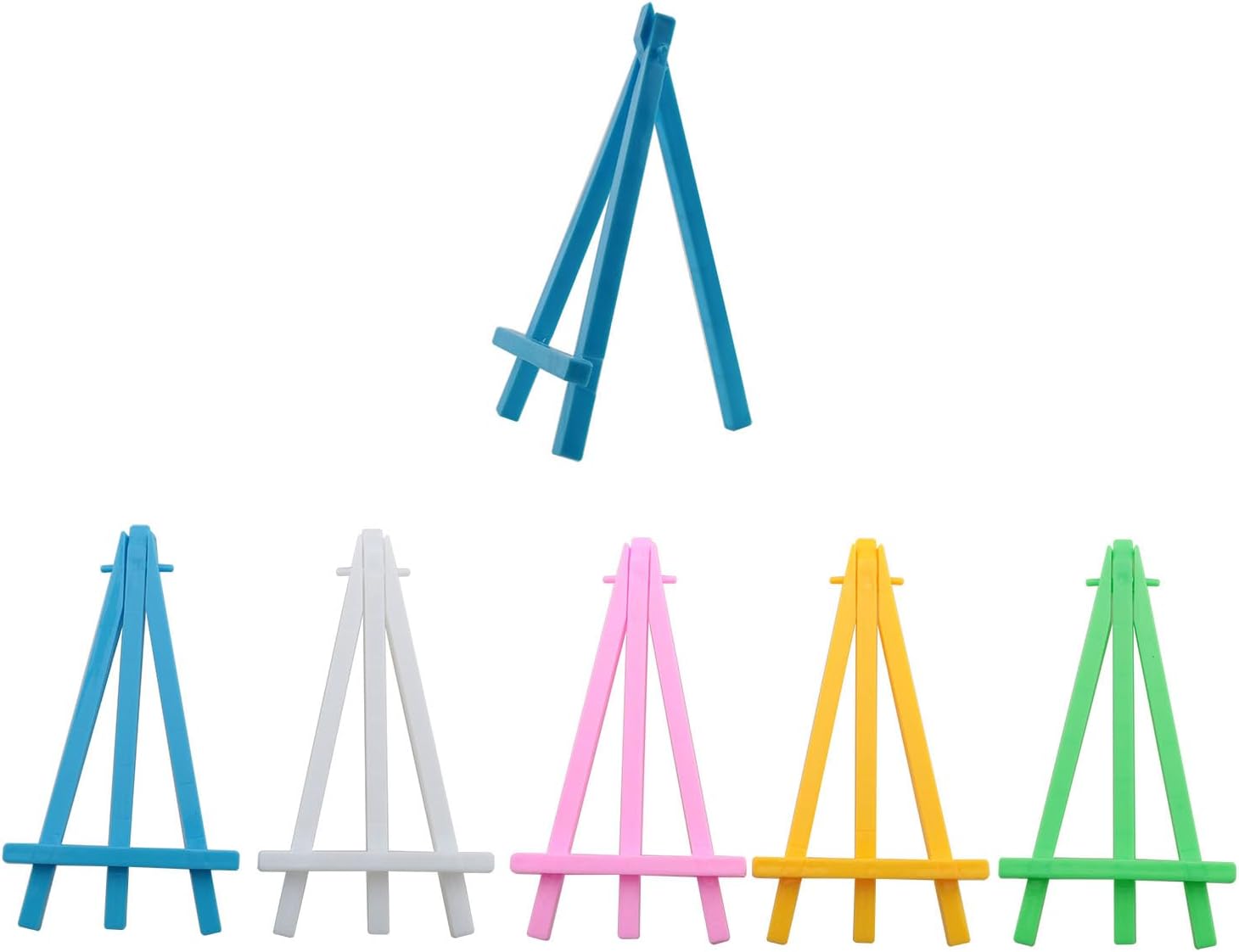 10PCS 6 Inch Mini Easel Display Stand Plastic Tripod Frame Holder for Small Canvases Crafts Photos Business Cards DIY Decor Display