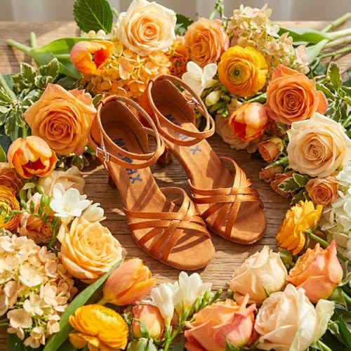 Image of MSMAX Women's Practice Ballroom Dancing Shoes Indoor Performance Latin Dance Shoes for Woman