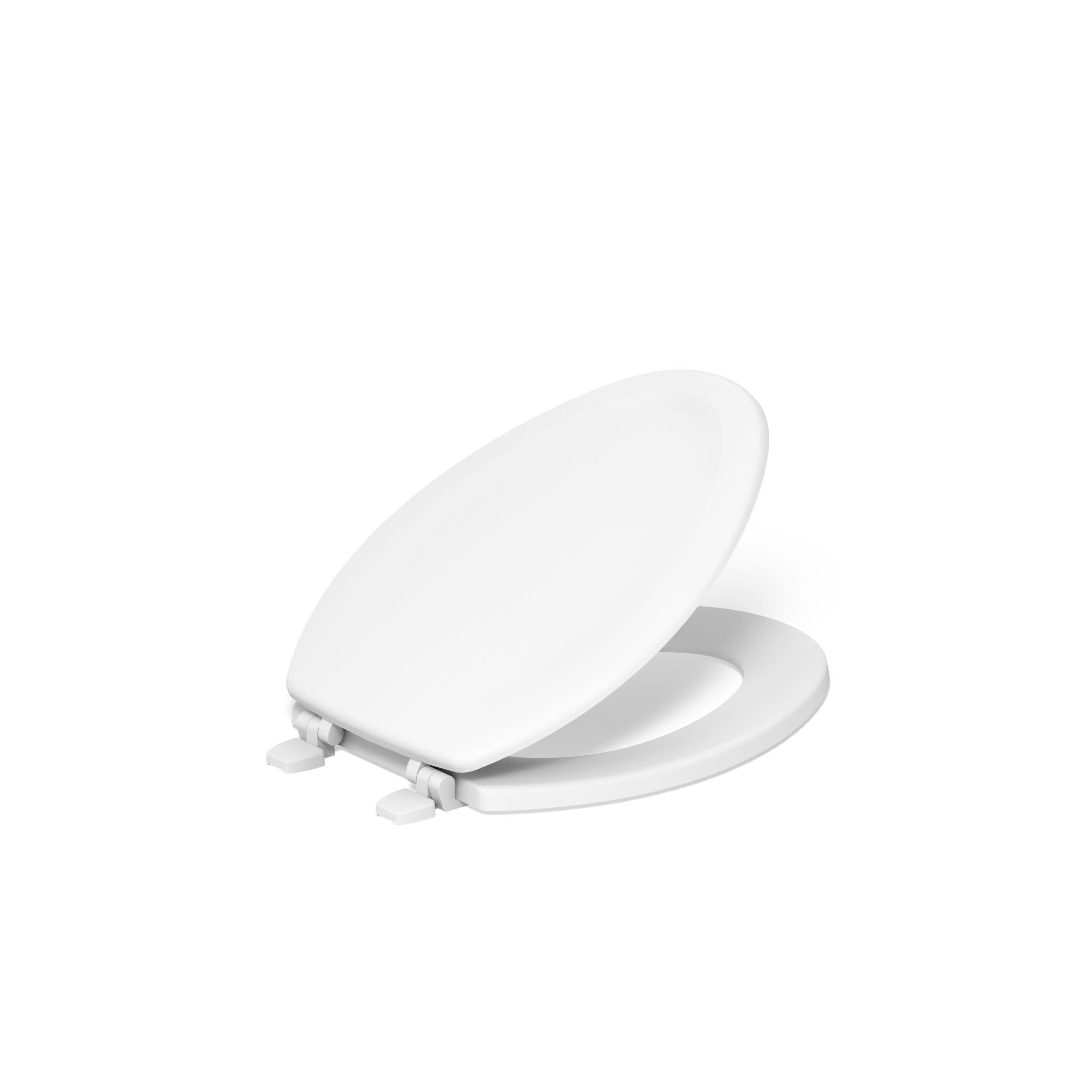 Kohler 4647-HW1 Stonewood Lunette de toilette allongée aiguisée Blanc