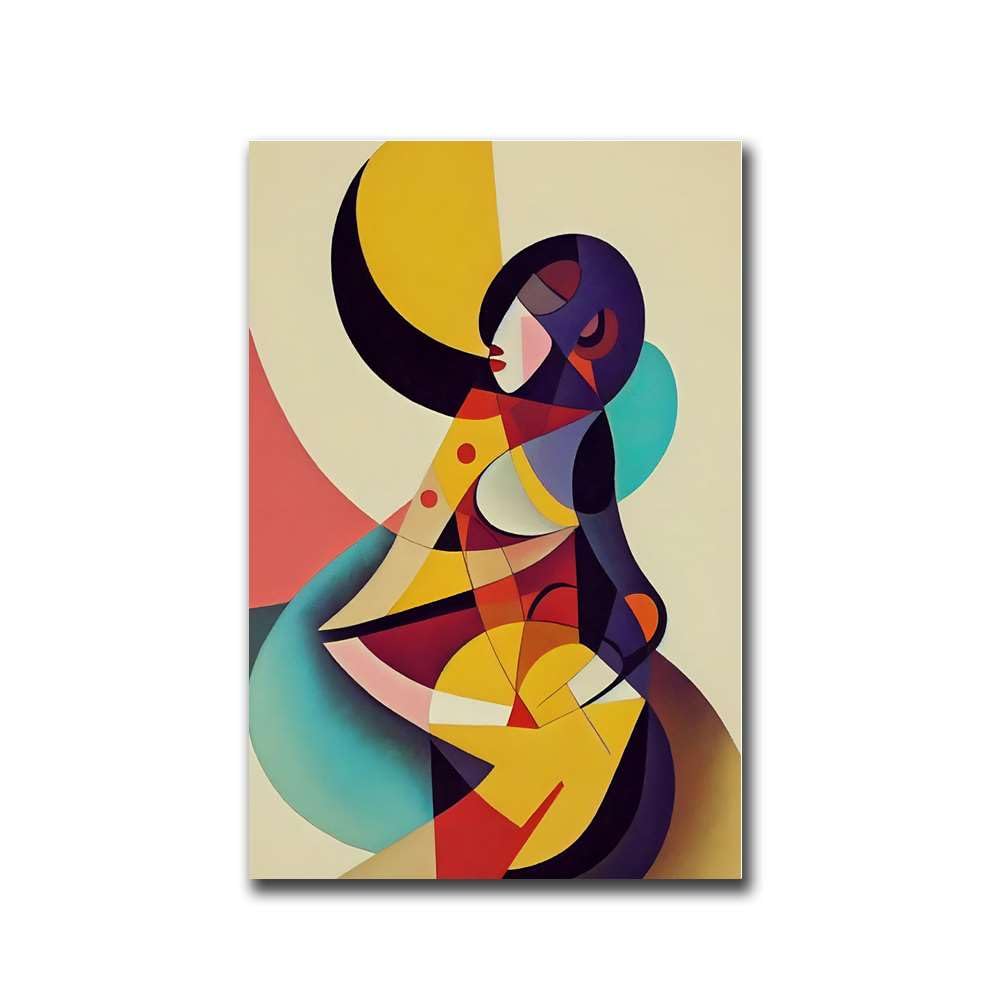 Picasso Célèbre Peinture Abstraite Géométrique Toile Affiche Art Contemporain Impression Visages Mur Photo Salon Décor à La Maison-40x60 Cm Pas De