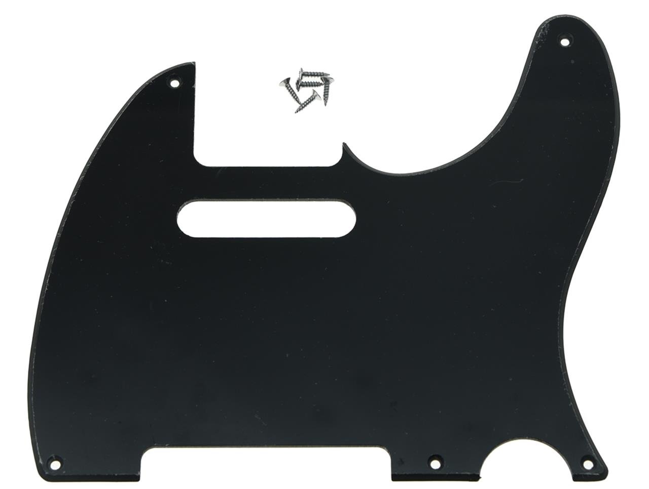 KAISH American Vintage 5 Hole Tele Pickguard TL Guitar Pick Guard Scratch Plate for Tele/Telecaster Glossy Black 1 Ply