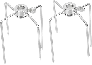 TIDTALEO 2pcs Stainless Steel Stainless Steel Lift Kits Food Grill Steak Grill Camp Oven BBQ Roaster Holder Chicken Grill Forks Stainless Steel Food Forks Fish Meat Grilled Forks BBQ Forks