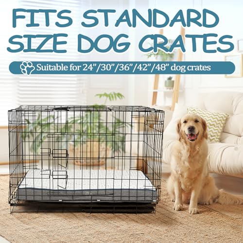 Empsign Reversible Cool And Warm Dog Bed For Crate Pad, Pet Beds With Washable And Removable Cover, Dog Crate Bed Sleeping Mats thumb #2