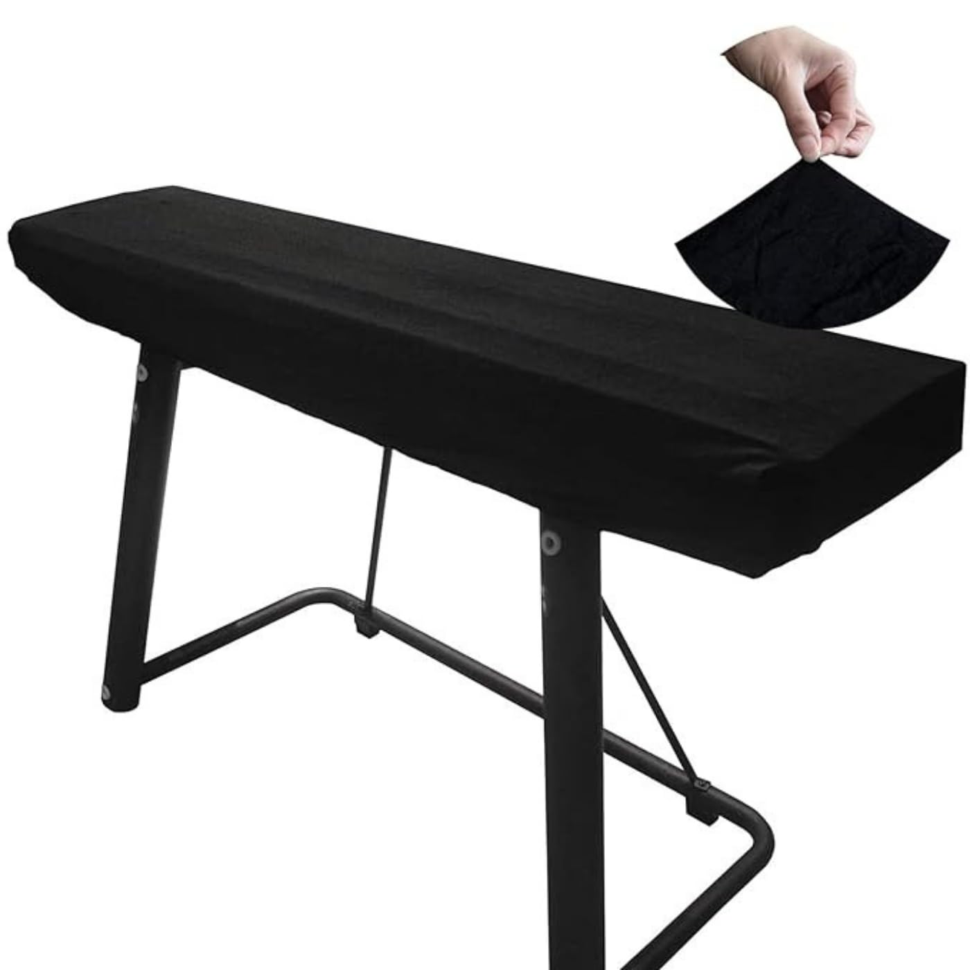 Piano Dust cover for Casio & Yamaha 88 Keys Cover | Stretchable, Soft & Durable Electric Piano Protector, Anti-Dust, Washable, Easy to Use (88PDC-BLACK)-image-8