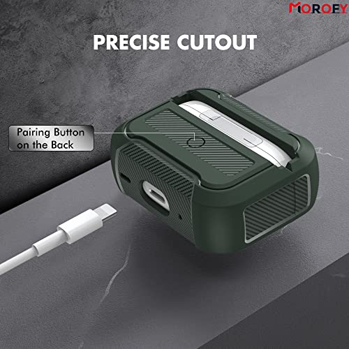Image of Rugged Hard Shell Case Compatible with Airpods Pro 2 Case Cover, TPU+Aluminum Protective Cover Shockproof for Pro 2nd Gen Case (2022) (Midnight Green)
