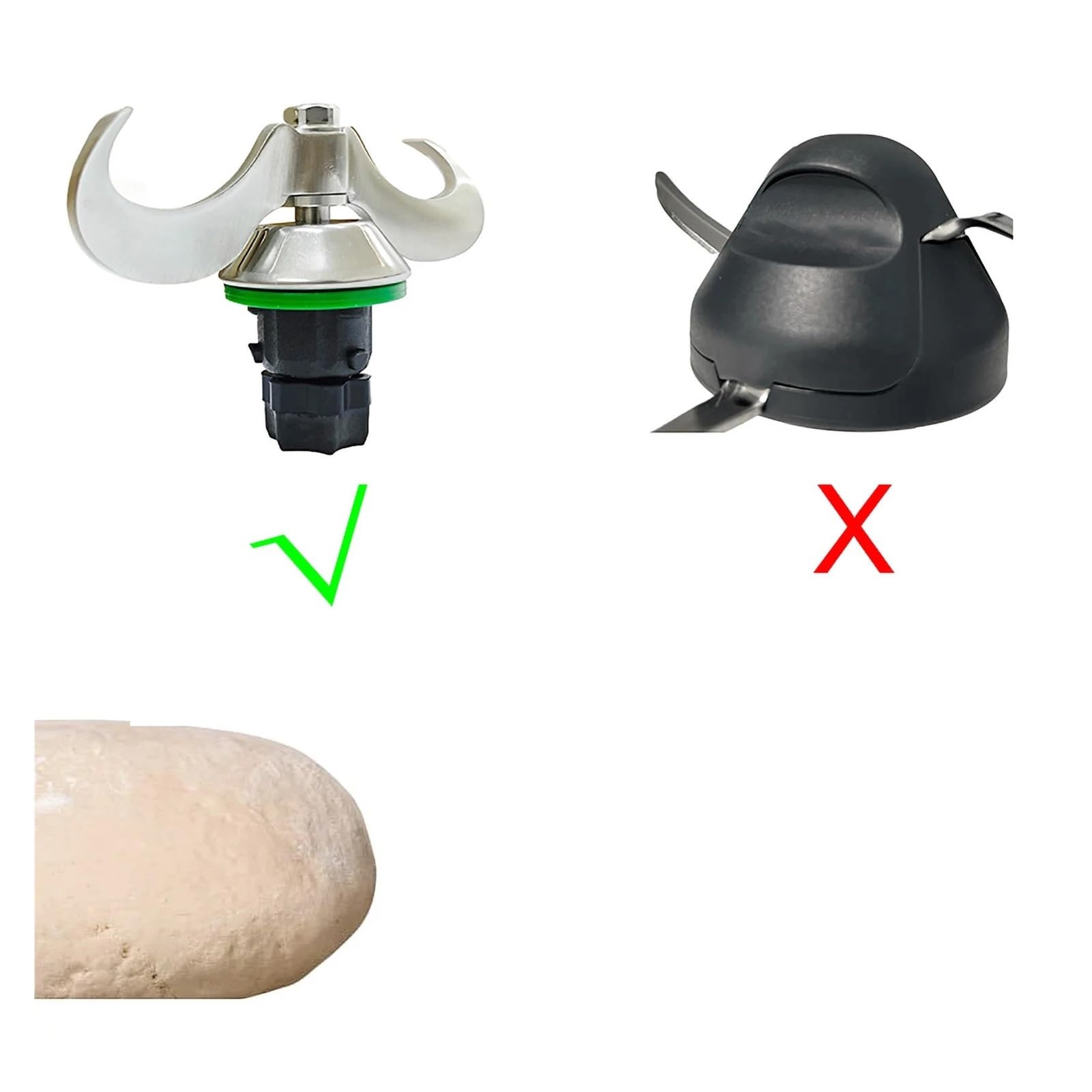 Ostrze do ciasta kompatybilny z Thermomix TM5/TM6/TM7 Ostrze miksera ugniatającego Mąki Mieszaj Nóż blendera Zapasowy nóż Nóż akcesoria do blendera Narzędzia kuchenne