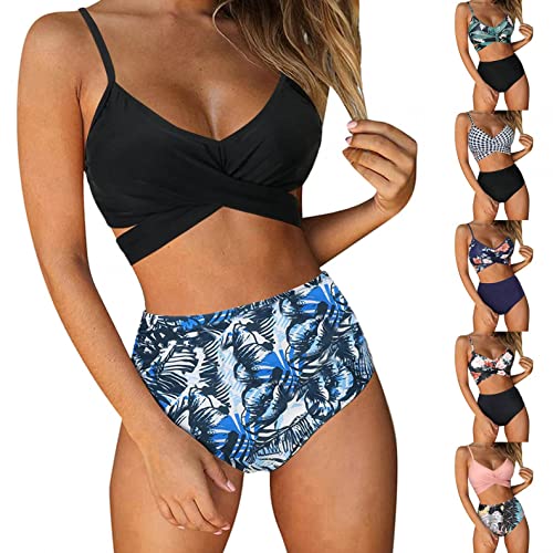 SGSD Shapewear Mujer Abdominal: Bikini Mujer Push Up: Traje de baño de dos piezas Braziliano Bikini de Cintura Alta Tankini con Pantalones Cortos Ropa Deportiva Mujer Shapewear, Bañador Monokini,