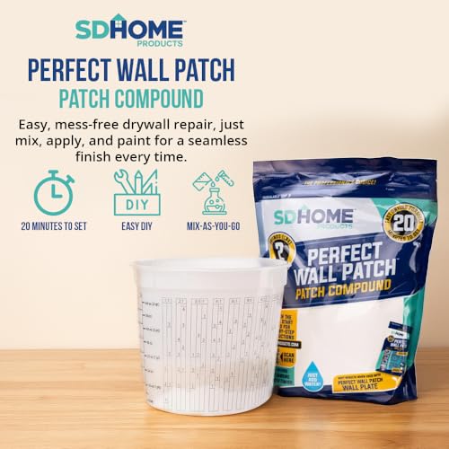 Drywall Repair Compound by SD Home, Fast-Drying Spackle Filler for Holes, Cracks & Wall Damage, Mix-As-Needed Dry Compound Putty, 2 lb. Resealable Bag, Perfect Drywall Hole Patch Solution - Image 3