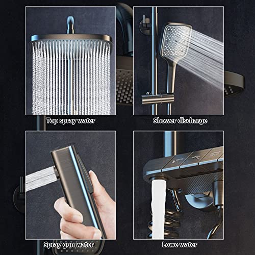 Columna de ducha digital que elimina cambios de temperatura con grifo de mano y cascada 7