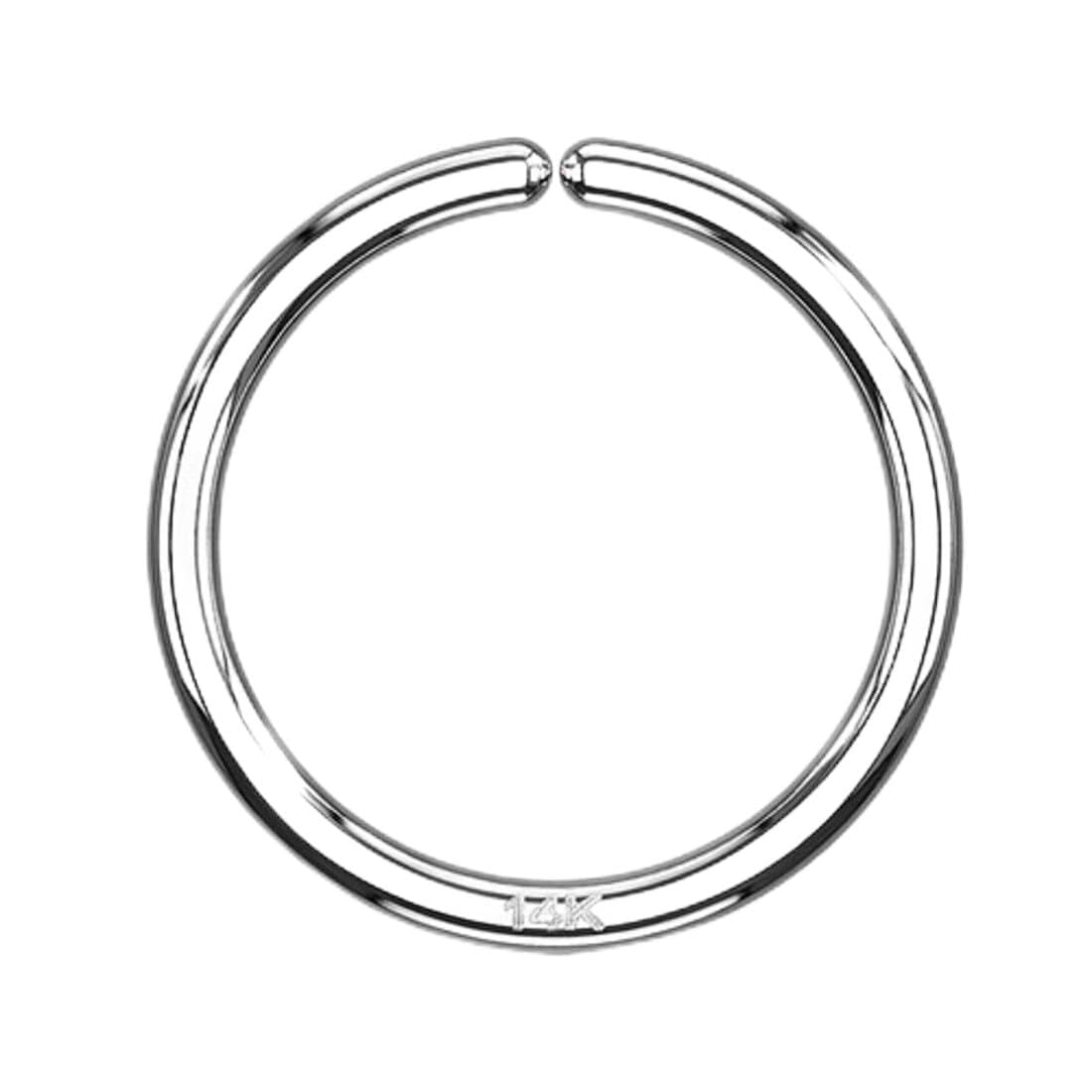 Piercing Ring Septum Nasenpiercing Nasenring Ohrpiercing Ohr Nase 14 Karat Echt Gold Nase Tragus Continuous Ring Weißgold