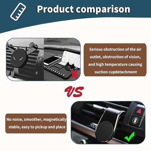TogtherKings 2 PCS Halterung Kompatibel mit Ooono No2/No1, Magnetische Halterung, Auto für Lüftungsschlitze Kfz-Halterung, Tachohalterung mit Clip, Kompatibel mit Radarkamera-Warnfahrzeugen(Schwarz)