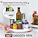 Set of 4, 10 Inch Non-Skid Lazy Susan Organizers - Turntable Rack for Cabinet, Pantry Organization and Storage, Kitchen, Fridge, Bathroom Makeup Vanity Countertop, Under Sink Organizing, Spice Rack