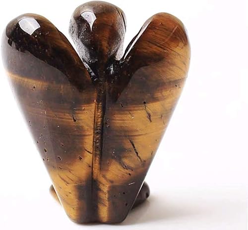 Miniatura 9 de Piedra curativa de ángel de bolsillo tallada a mano con ojo de tigre, piedra preciosa natural, cuarzo, estatua curativa de 3 pulgadas (ojo de tigre