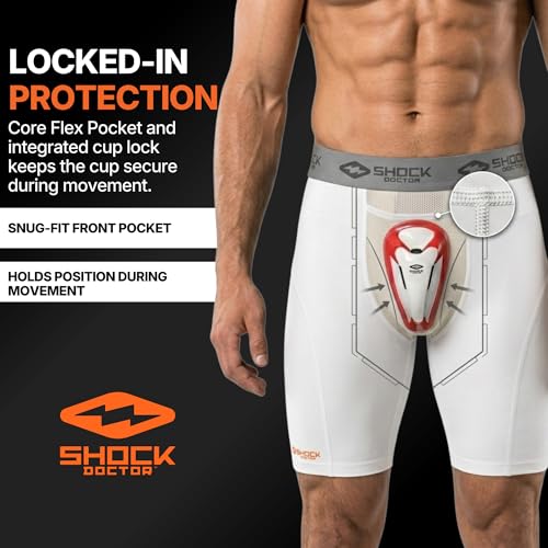 Image of Shock Doctor 221 Compression Short with BioFlex Cup