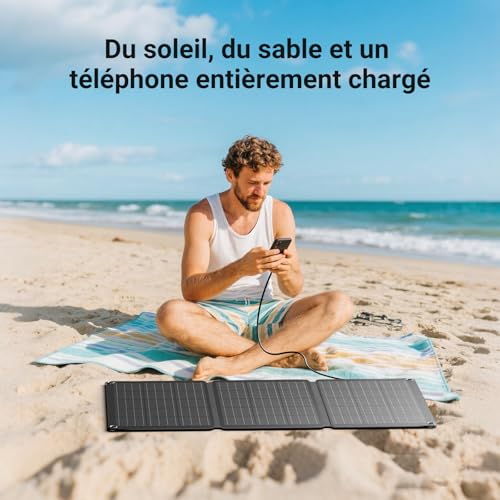 Panneau Solaire Téléphone 30W Pliable pour ne Jamais Manquer de Batterie