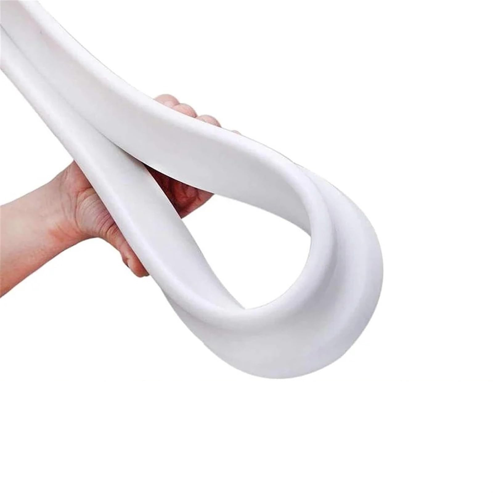 SFOIKVG Wet Room Floor Barrier Shower Barrier Sealing Strips Background Bathroom White Dam Flexible PVC For Curbless Showers for Bathroom
