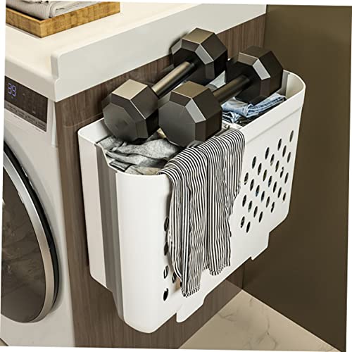 Panier à linge mural pliable Cabilock en PP à double compartiment