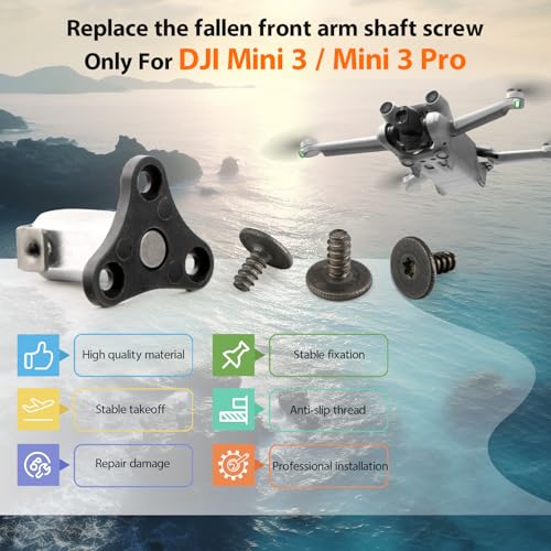 front arm axis replacement for dji mini 3 front arm shaft screws front arm hinges for dji mini 3 pro drone accessories parts with repair tools3pcs screws