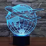 7 Color Changing Night Lamp 3D Atmosphere Bulbing Light 3D Visual Illusion LED Lamp for Kids Toy Christmas Birthday Gifts (Star)