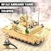 WW2 Army Tank M1A2 Main Battle Tank Military Model Toy Kits, Inspired M1A2 Abrams Brick Building Set, Including 2 Soldier Minifigures, Gifts for 6-12 Year Old Kids, Compatible with Lego, 781 PCS1