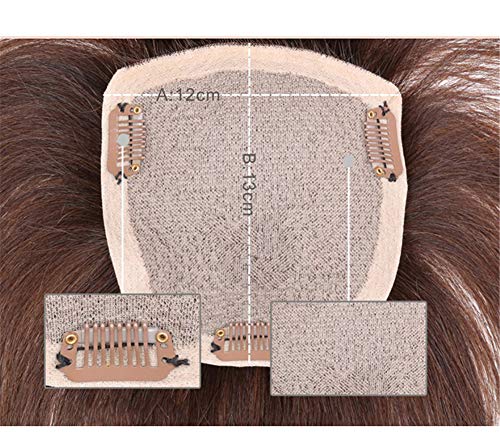 Cheveux clairsemés : solution lot 12 extensions soie marron clair à clip - 2