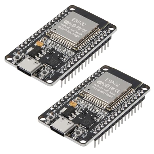 Image of AITRIP 2PCS ESP32 Dev Boards, USB-C Esp32-Wroom-32, WiFi Bluetooth Low-Power for Arduino IoT Application