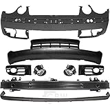 Stoßstange vorne Set Kit Stoßstange vorne grundiert Träger+Zubehör+Nebel für VW Polo 9N Bj. 01-05