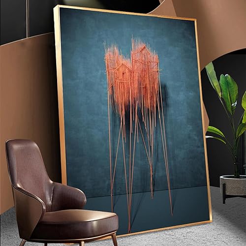 Peinture abstraite rouge LSYALUCK 30x50 cm pour exprimer votre passion du design moderne