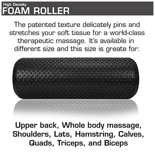 LUHI Yoga Foam Roller | Foam Roller For Exercise | Ideal For Exercise, Muscle Recovery, Physiotherapy, Pain Relief & Myofascial | Deep Tissue Massage Roller - Image 4