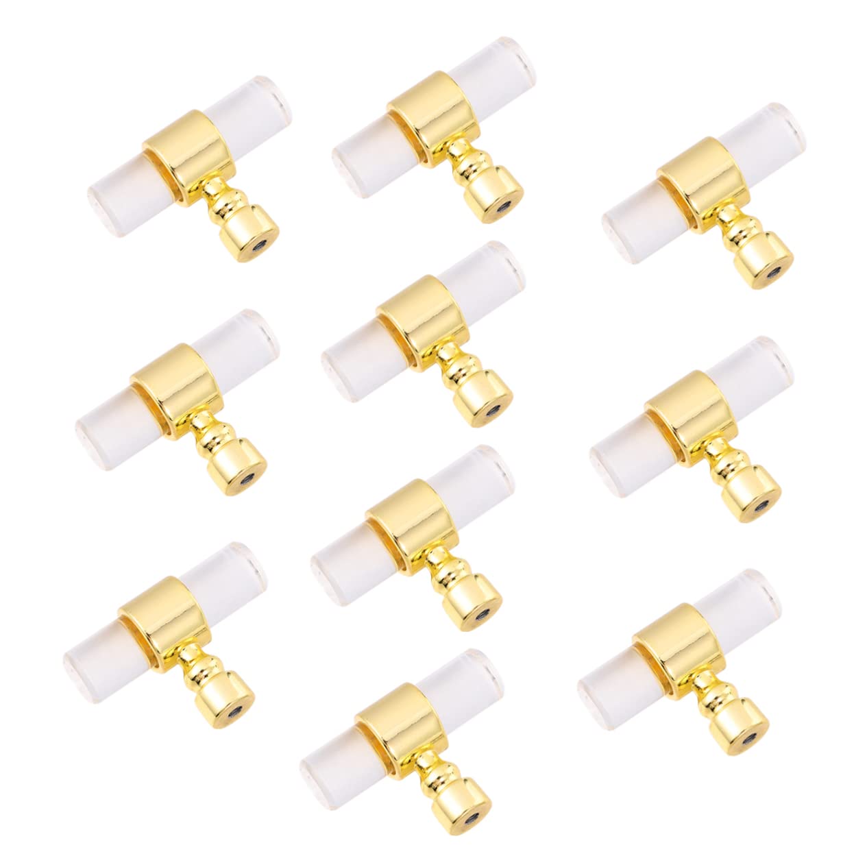 Boutons en acrylique doré 50 mm pour meuble de cuisine x10