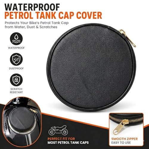 Image of PARI Enterprises Bike Petrol Tank Cover | Available in Premium Leather & Waterproof | Rain & Scratch Resistant Fuel Tank Protector Cover(Universal Fit)
