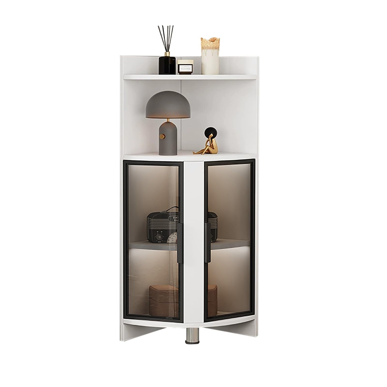 ガラスキャビネット 186cm 框デザイン木製ガラスキャビネット – CAGUUU