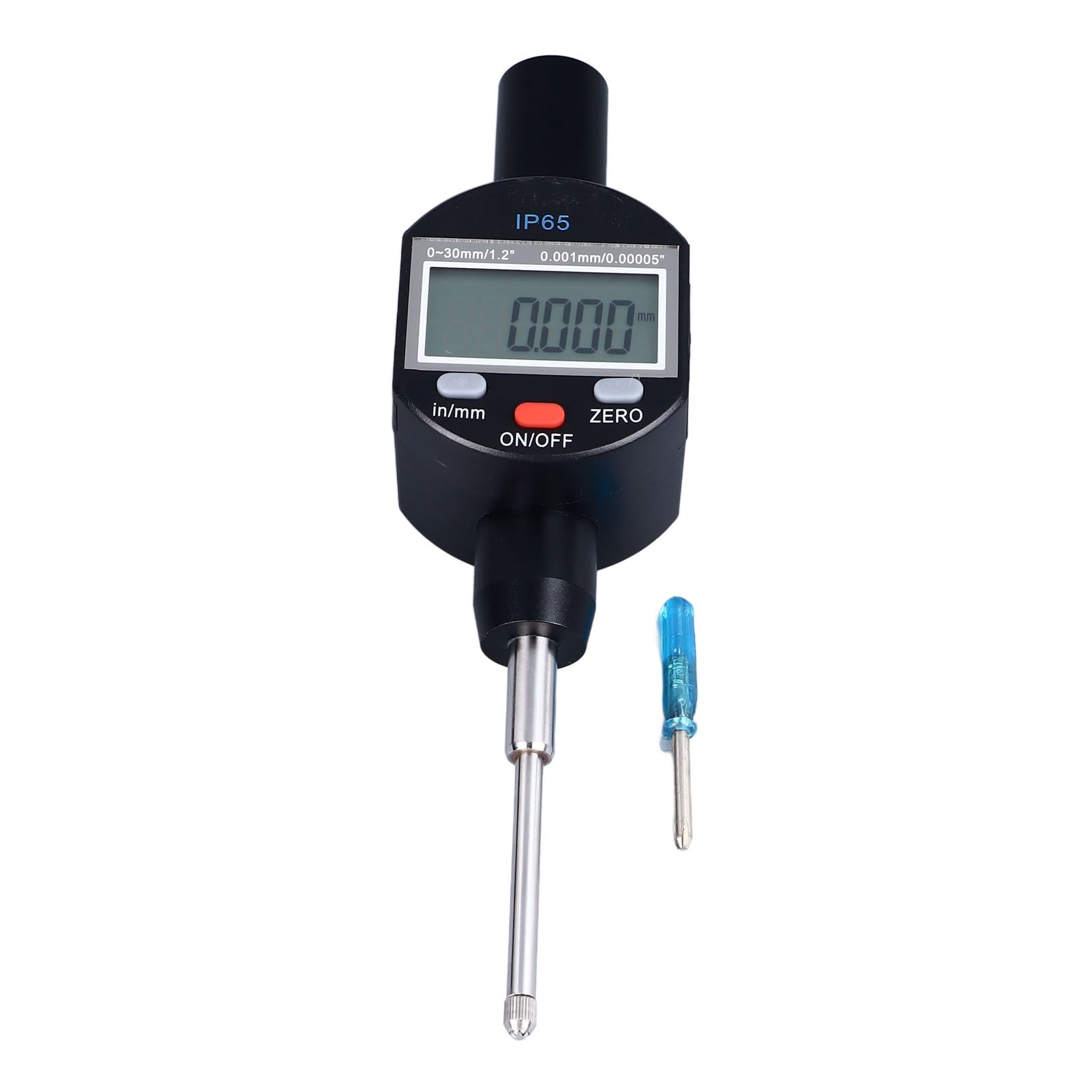 Indicador de pantalla digital, indicador de dial electrónico impermeable IP65, rango de medición de 0,30 mm con resolución de 0,001 mm, indicador de dial digital de alta precisión
