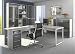 Produktbild moebel-dich-auf Komplettes Arbeitszimmer - Büromöbel Komplett Set Plus Maja Set+ in Platingrau/Grauglas (Set 8)